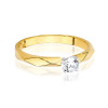 Złoty Pierścionek Zaręczynowy 585 Brylant 0,15ct