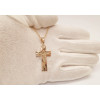 Złoty Duży Krzyż z Panem Jezusem pr 585