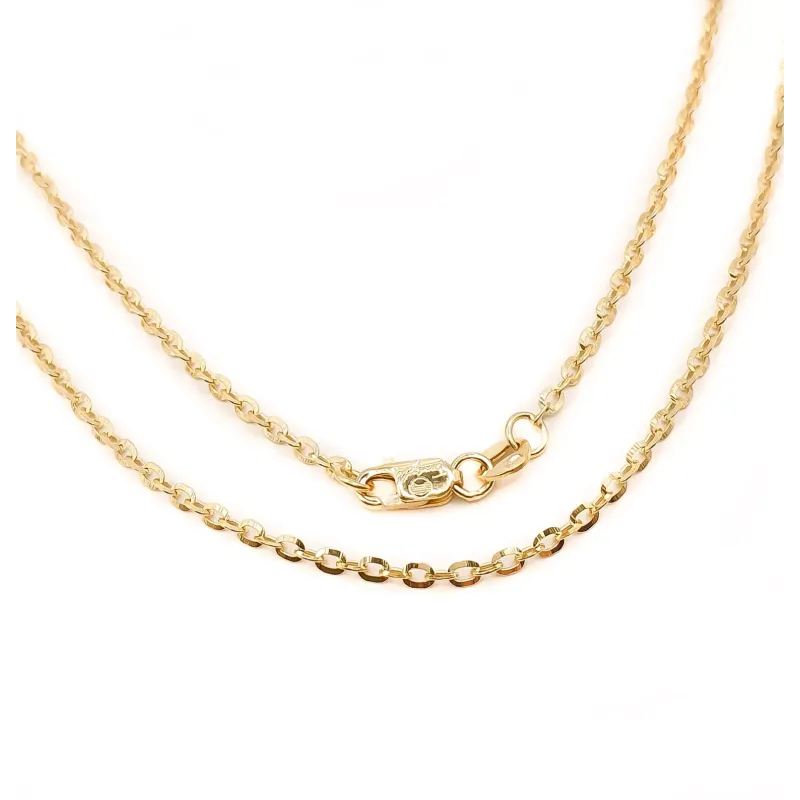 ZŁOTY 14K ŁAŃCUSZEK ANKIER 50cm PEŁNE ZŁOTO