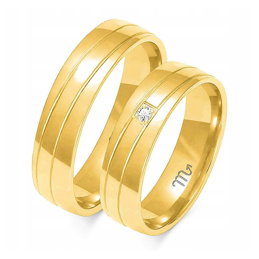 ZŁOTE 333 OBRĄCZKI 5,5 mm BRYLANT OE-219