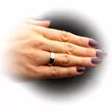ZŁOTE 14K OBRĄCZKI DIAMENTY SOCZEWKA 5mm GRAWER