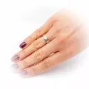 ZŁOTE 14K OBRĄCZKI DIAMENTY SOCZEWKA 5mm GRAWER
