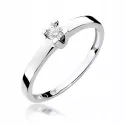 Złoty Zaręczynowy 585 Pierścionek Brylant 0,12ct